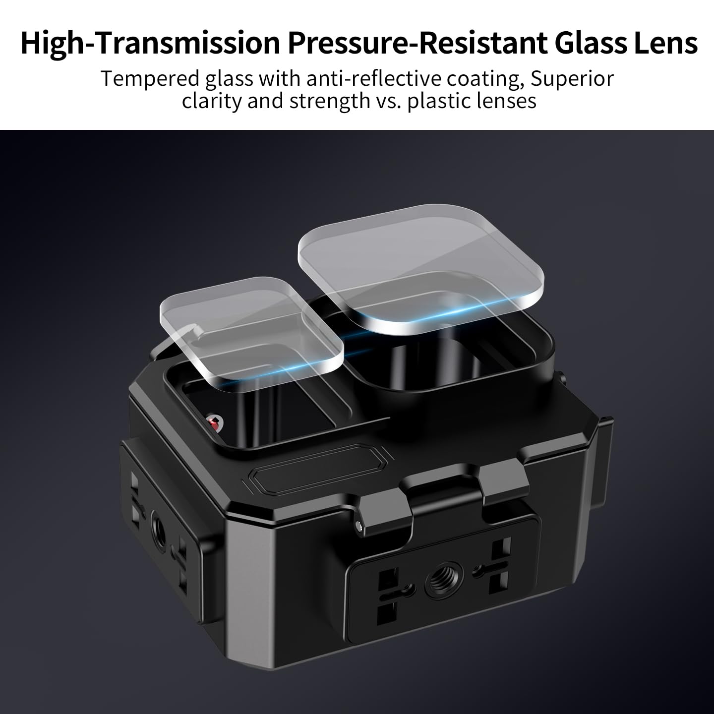 Custodia impermeabile in alluminio da 80 m per Ace Pro/Ace Pro 2, custodia per fotocamera con adattatore magnetico, custodia protettiva per fotocamera subacquea (solo custodia subacquea)