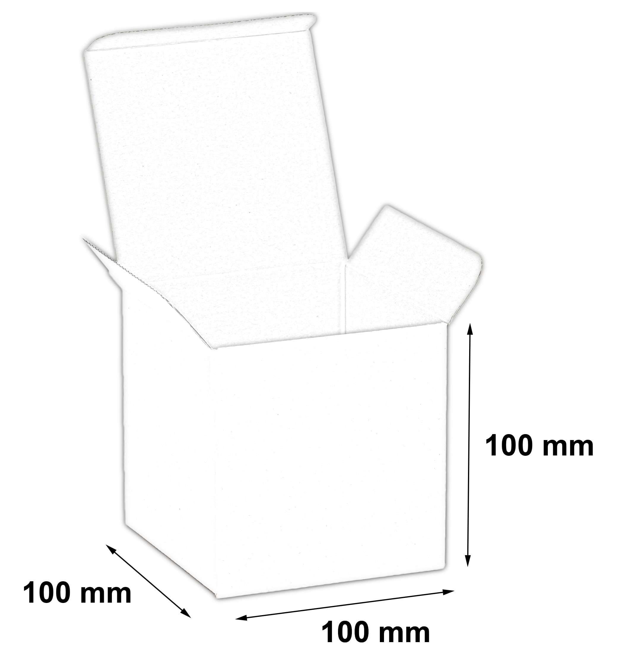 100x100x100 mm Faltkarton 200 Stück Versandkarton klein E-commerce Karton 1-Wellige 400G WeiB Kartonage Verpackung Postkarton Versandschachtel Paket Päckchen