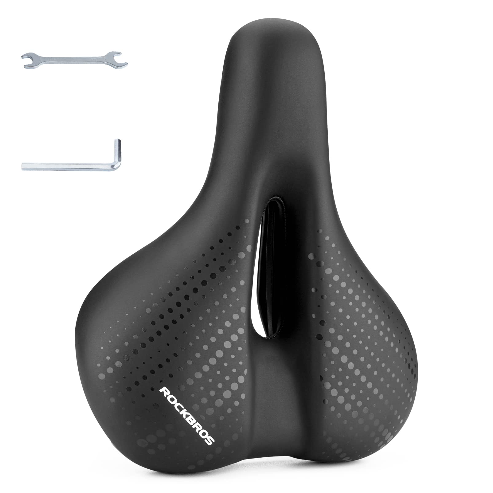 ROCKBROS Bike Seat Men Women Memory Foam Padded Wide Bicycle Seat | Waterproof Comfortabl…
