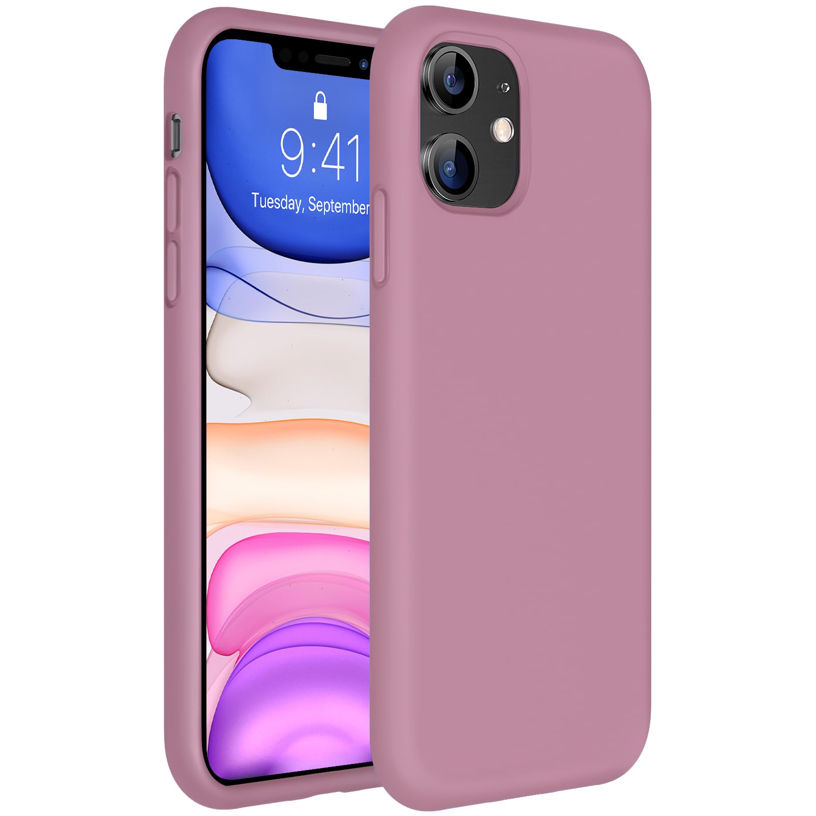 Miracase Silicone for iPhone 11 Phone Case, Blackcurrant