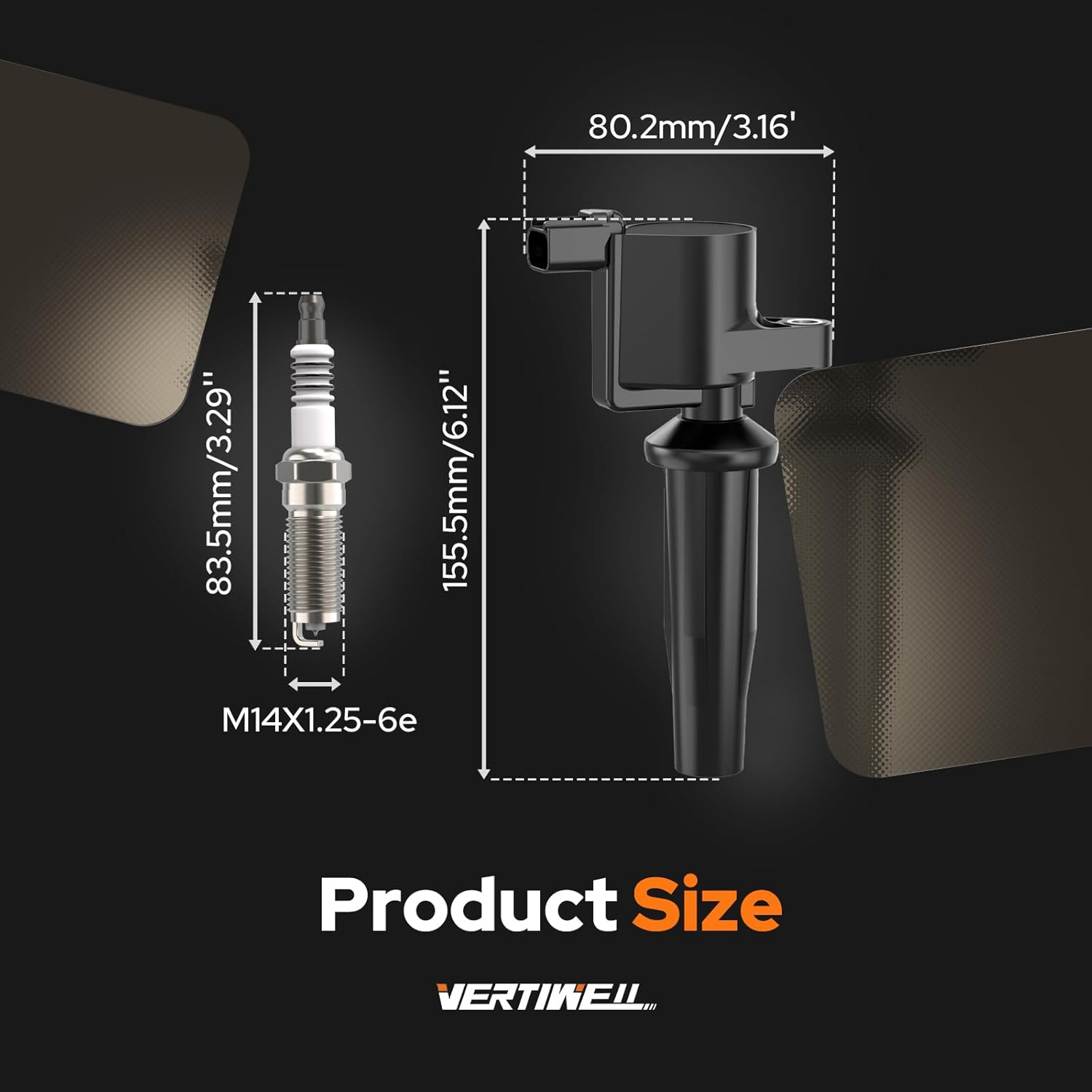 Set of 4 Ignition Coil Pack and Iridium Spark Plugs Compatible with Ford Focus Escape Transit Connect Mazda 3 6 Tribute Mercury Mariner 2004 2005 2006 2007 2008-2013 2.0L 2.3L L4 Replaces FD505 SP530