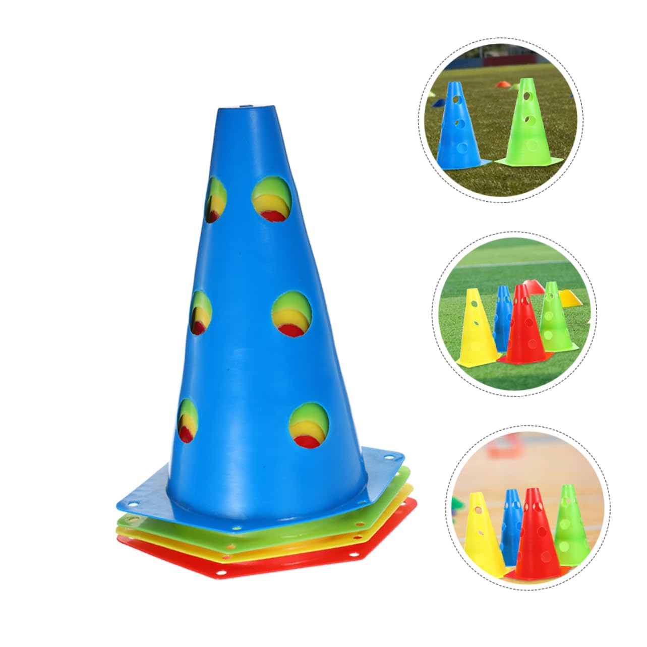 Toddmomy Set 12 Coni Allenamento Calcio in Plastica PE Alta Resistenza e Flessibilità per Migliorare Coordinazione Occhio-Mano in Allenamenti Sportivi