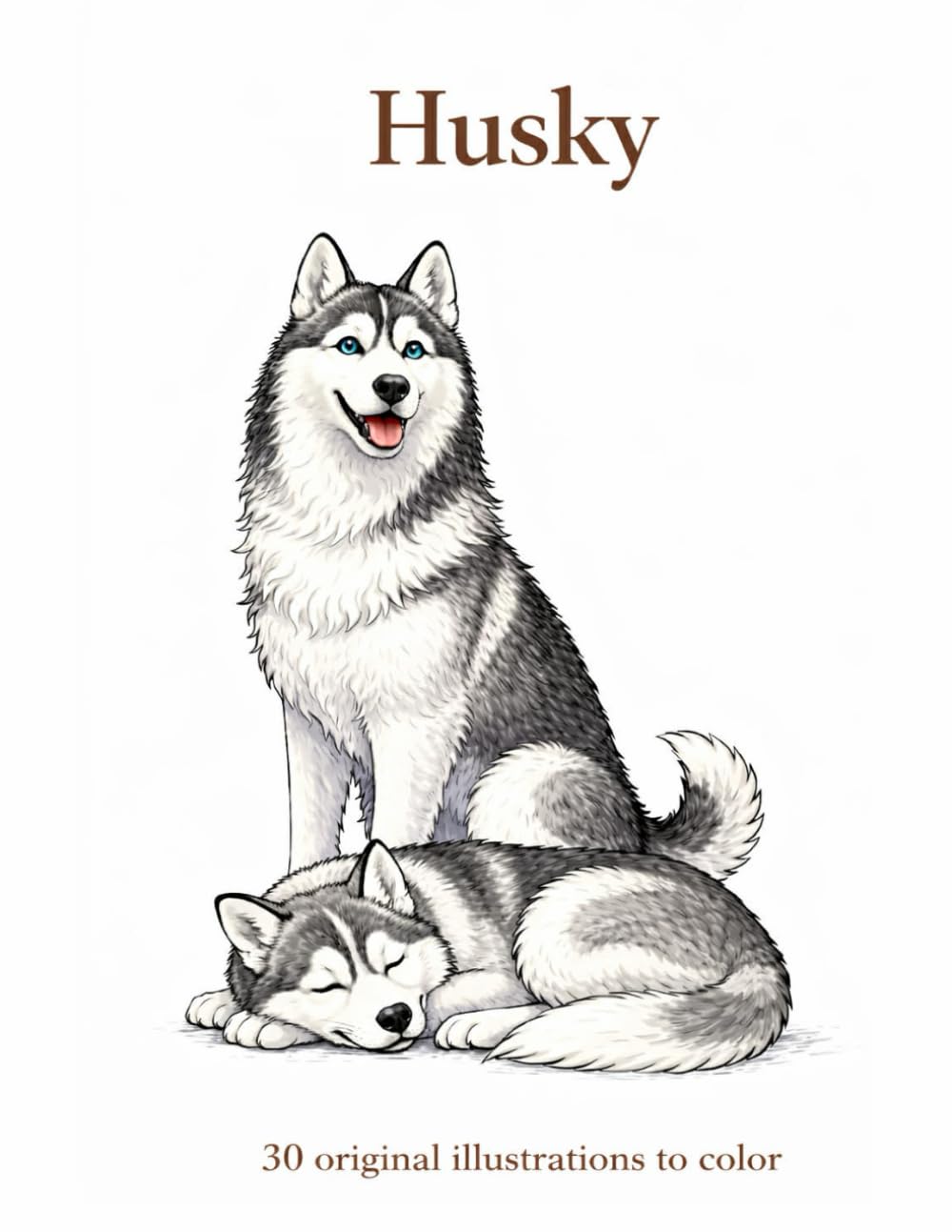 Husky: 30 original illustrations to color