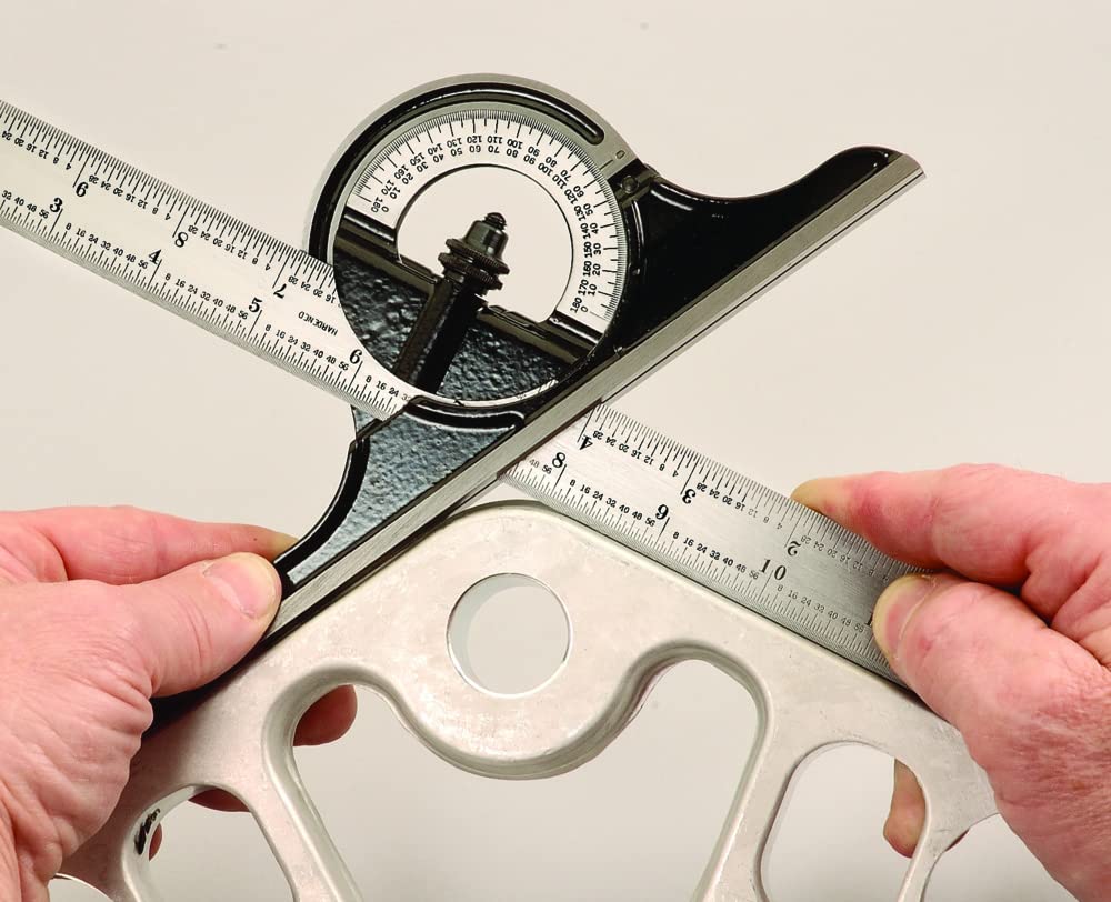 Exсluѕіvе Dіѕсоunt 90% Prісе Starrett C434-12-4R Combination Set with Square, Center and Reversing Protractor and Satin Chrome blade