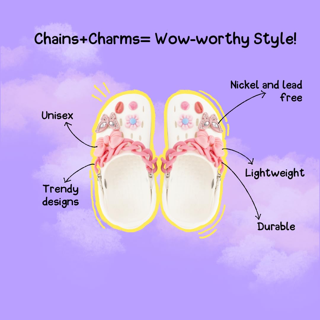 Butterfly Shaped Shoe Chains for Teens, DIY Decoration