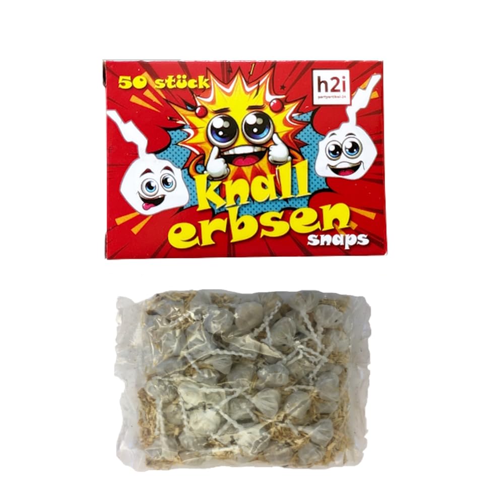 h2i Knallerbsen | 10.000 St. | Knallteufel Trickknaller Pop Snaper | der perfekte Scherzartikel für Silvester Halloween Geburtstag & Partys–Spaß garantiert |a| Jugendfeuerwerk & Kinderfeuerwerk Kat F