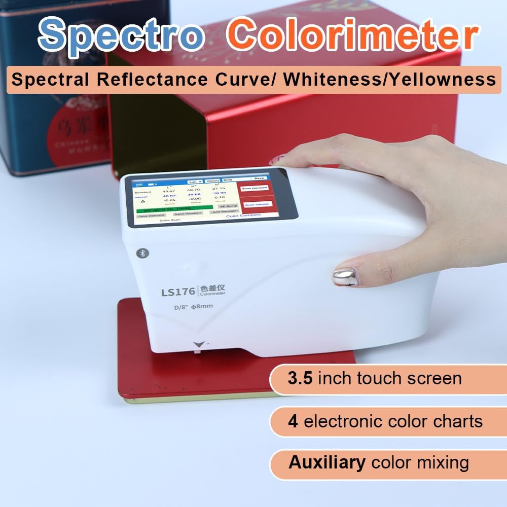 Colorímetro espectrofotómetro LS176 | D/8, incluyendo luz de reflexión especular, curva de reflectancia espectral, blancura, amarillez, for medición de brillo