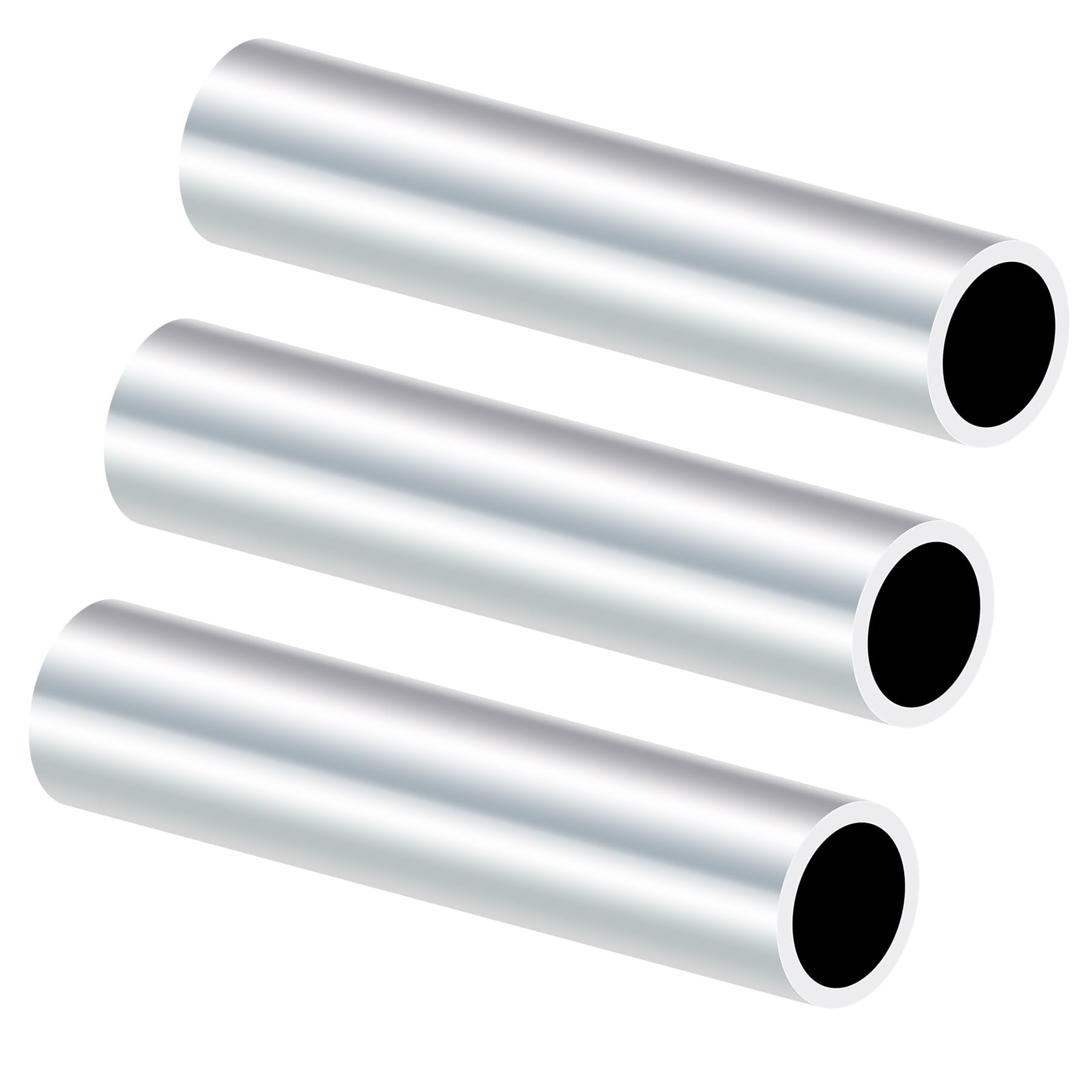 Imeistek 6063 Aluminium Tubes, 20Mm Od 16Mm Id 150Mm Length Seamless Straight Aluminium Round Tubing Pipe For Diy Model,Industrial(3Pcs)