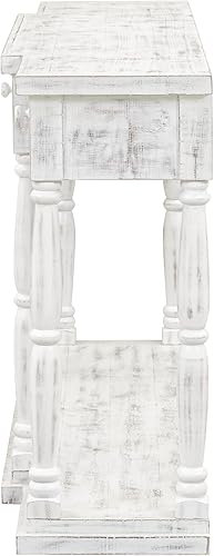 Miniatura 9 de Merax Mesa consola larga de entrada con 4 cajones y estante inferior, mesa de sofá retro con almacenamiento para vestíbulo, sala de estar,