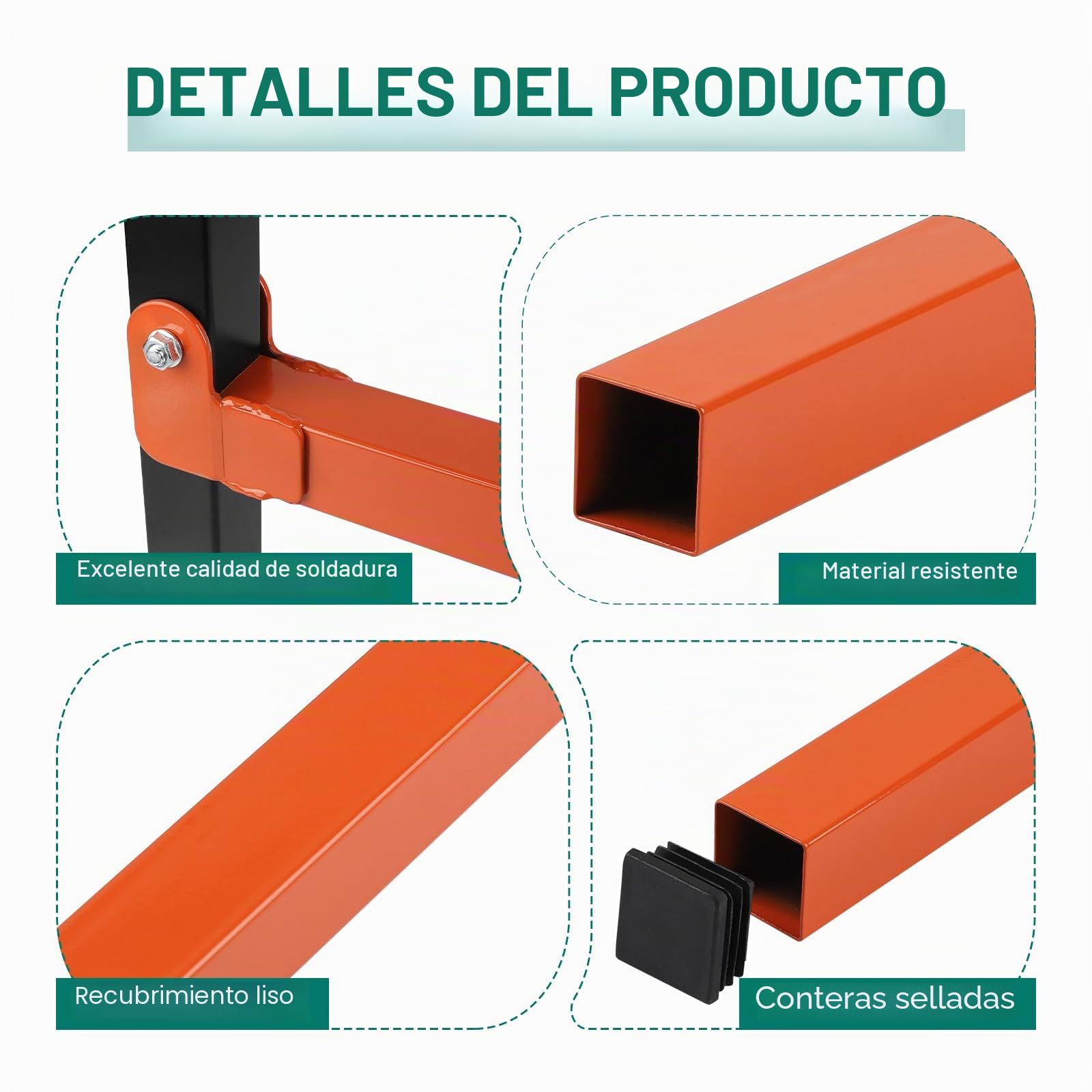 lalago 4 Piezas Soporte de Pared para Llantas con Capacidad de Carga Hasta 150 kg, Soporte Plegable para Garaje Bicicletas con 3 Niveles, Estantería de Madera para Leña Naranja para Interior Exterior