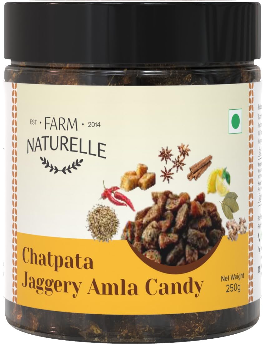 Farm Naturelle - Dried Dry Jaggery Chatpata Amla Candy (Indian Gooseberry) 250gm | Export Quality Amla | No Preservative | No Artificial Colour Used (B0BXXS6TW2) Amazon Price History, Amazon Price Tracker