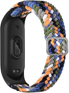 Xbiaodai Braided Solo Loop Compatible for Xiaomi Mi Band 5 6 Adjustable Elastic Sport Strap mi Band Accessories Replacement Wristband for Mi Band 6 5 4 3