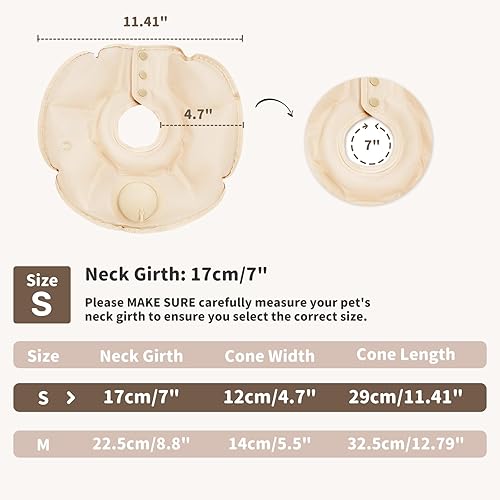 Miniatura 10 de MayMaw Collar de cono de globo para gato, suave, cono inflable de recuperación de gatos para después de la cirugía, alternativa al cono de gato para