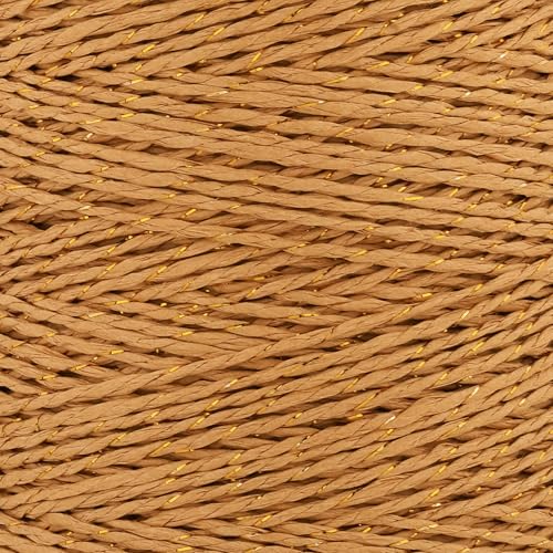 Image of Raffia Yarn for Crochet Bags Raffia Ribbon for Gift Wrapping 2mm X 328 Yards Raffia String Paper Ribbon Yarn for Sun Hat Beach Bag Crochet Crafting DIY Crafts