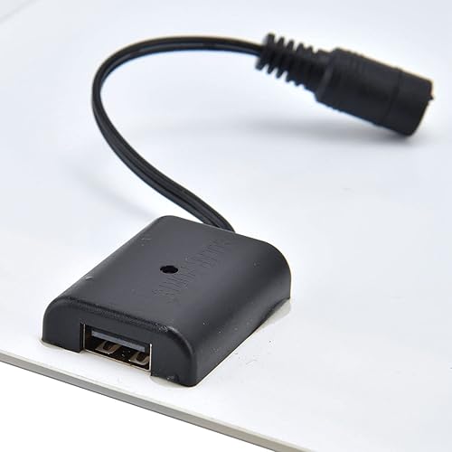 Miniatura 7 de Kit de panel solar, silicona monocristalina, panel solar de 10 W, controladorventilador 60A, equipado con puertos USB hembra duales, ventilador de