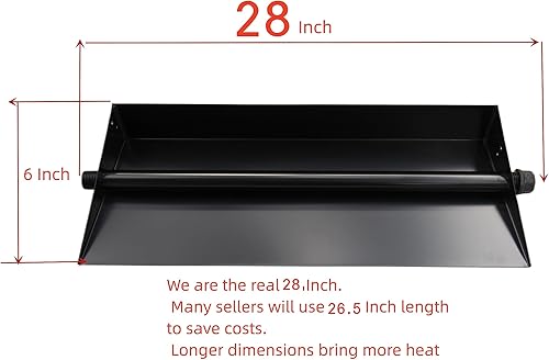 Miniatura 3 de Sartén para chimenea de gas, quemador de propano, quemador de gas, troncos de gas (28 pulgadas, un tubo)