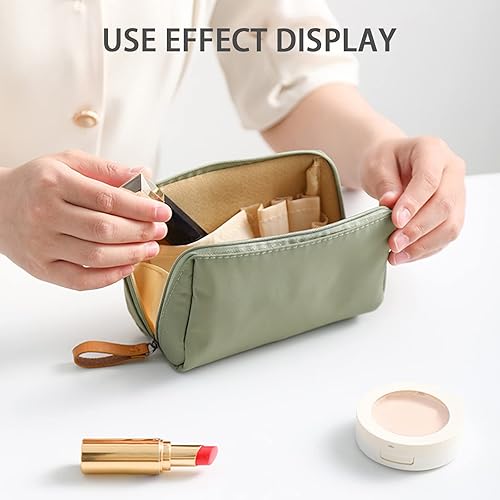 Miniatura 2 de Semyifu Bolsa de maquillaje de viaje, bolsa de cosméticos, impermeable, portátil, organizador de maquillaje, caja de maquillaje para el cuidado de