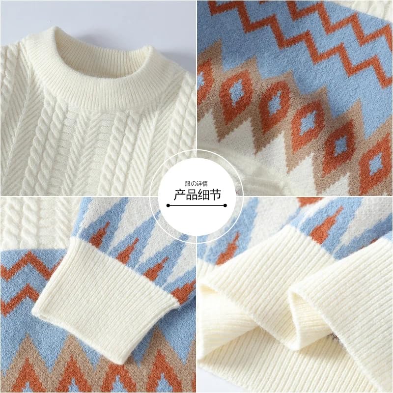 Men Winter Fake Two Pieces Thick Sweater Men Youth Sweaters Autumn Men's Wool Casual Knitwear Pullover 5