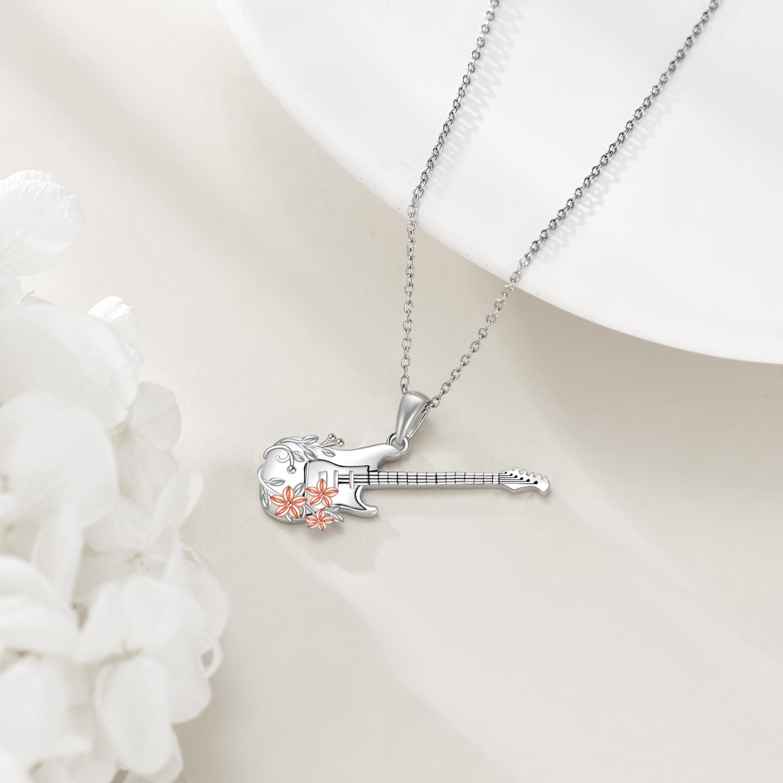 YFN Collana con ciondolo musicale in argento Sterling, gioiello musicale per donne e ragazze, regalo musicale per musicisti