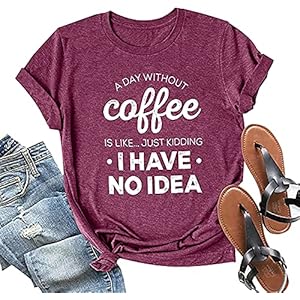 SUPEYA-Coffee-T-Shirt-Women-Black-Coffee-Letter-Print-Shirt-Coffee-Lovers-Gifts-Tee-Top SUPEYA Coffee T-Shirt Women Black Coffee Letter Print Shirt Coffee Lovers Gifts Tee Top