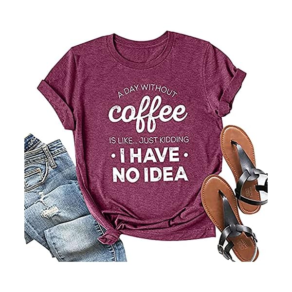 SUPEYA-Coffee-T-Shirt-Women-Black-Coffee-Letter-Print-Shirt-Coffee-Lovers-Gifts-Tee-Top SUPEYA Coffee T-Shirt Women Black Coffee Letter Print Shirt Coffee Lovers Gifts Tee Top
