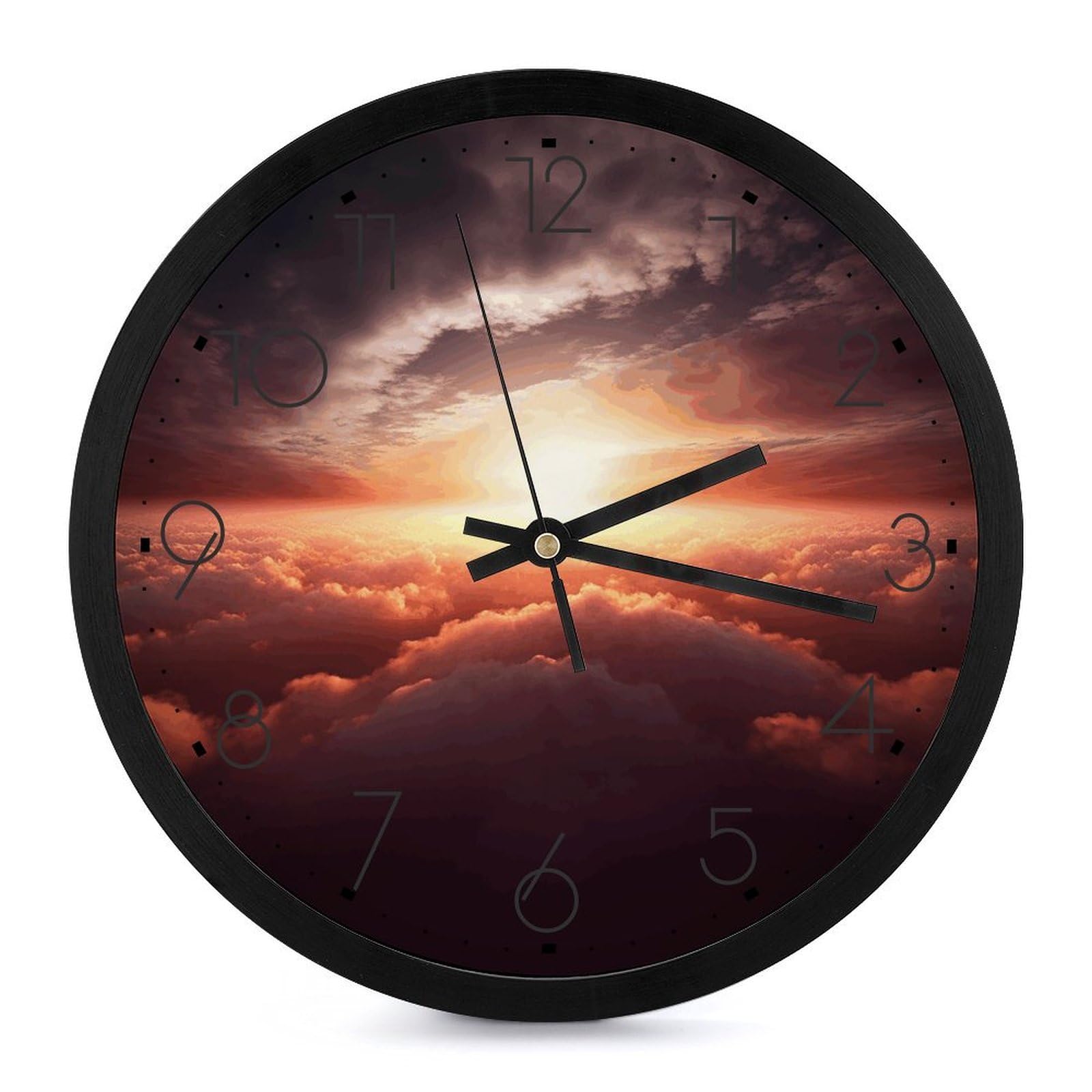 Horloge silencieuse de 25,4 cm sans tic-tac pour une chambre à coucher calme