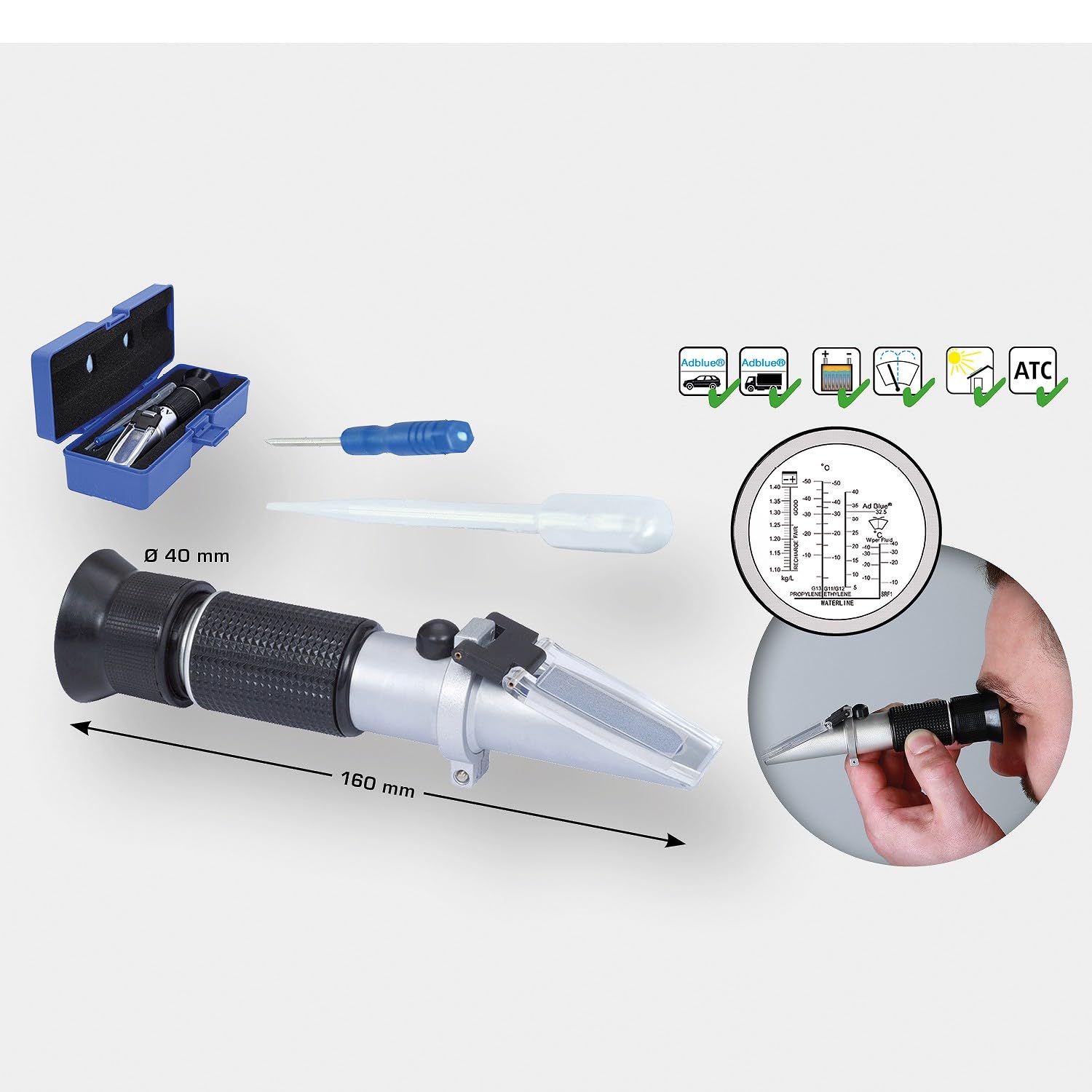 BRILLIANT TOOLS BT536010 Réfractomètre [Powered by KS TOOLS]