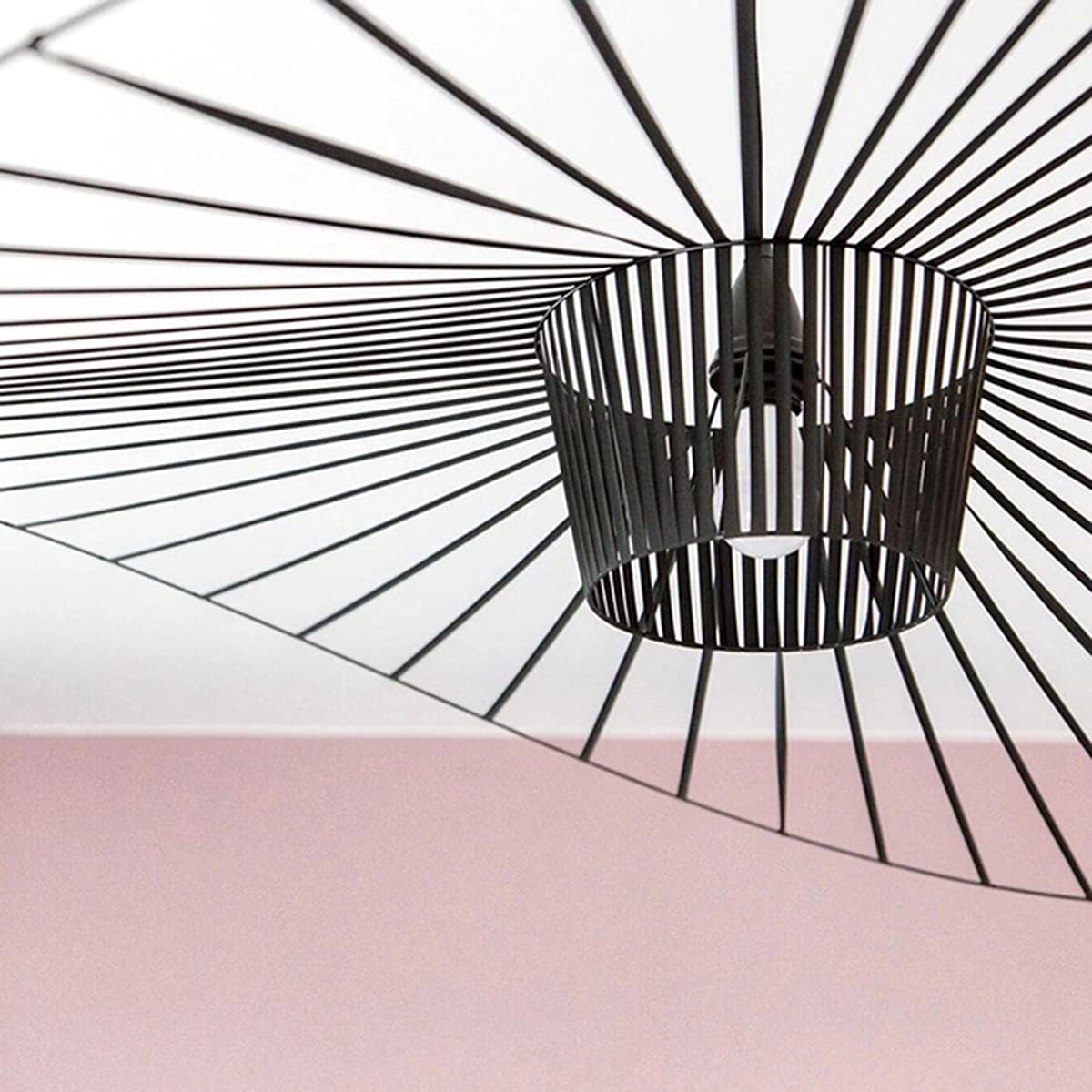 Vertigo Chandelier Wisiorek Światła, LED Lampa Wiszące Vintage Salon Żyrandol (Regulowana Wysokość światła) Wisząca Lampa Wisząca Kapelusz Projekt Kuchnia Łazienka Dekoracyjne Oświetlenie, E27,Black,120cm
