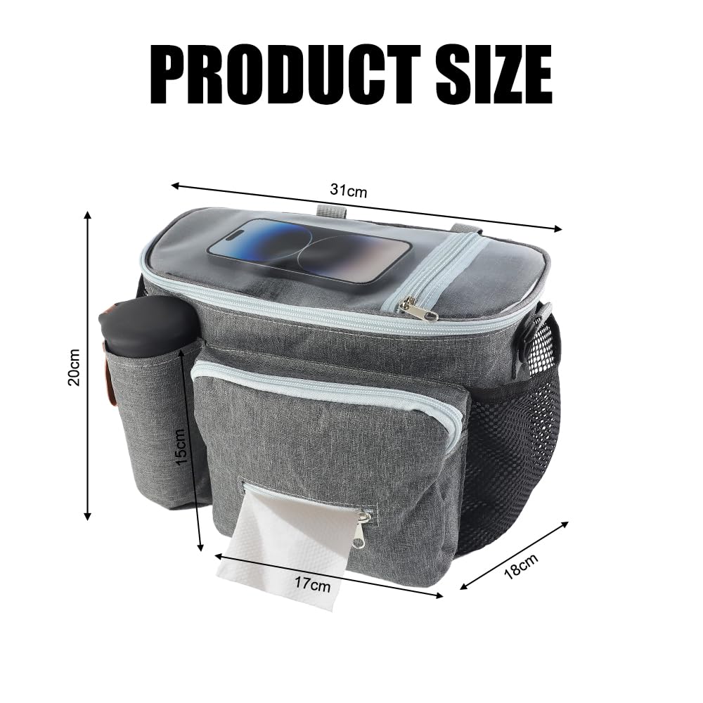 FEMONGY Bolso para carro bebe universal, Bolsa carro bebe de gran capacidad, Viene con correa de hombro desmontable, Proteger contra salpicaduras ligeras de agua — view 2