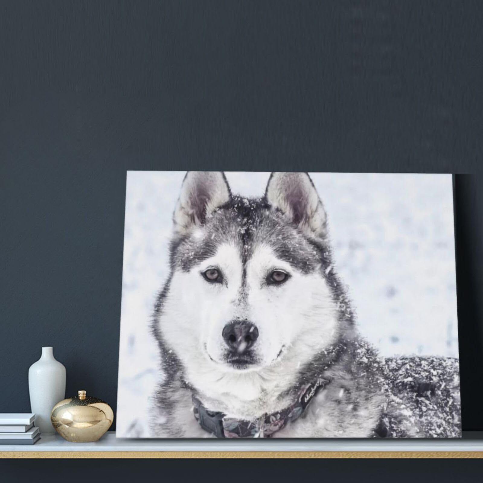 Amazon.co.jp: Chioee アートパネル ポスター 絵画 雪の中 シベリアン 