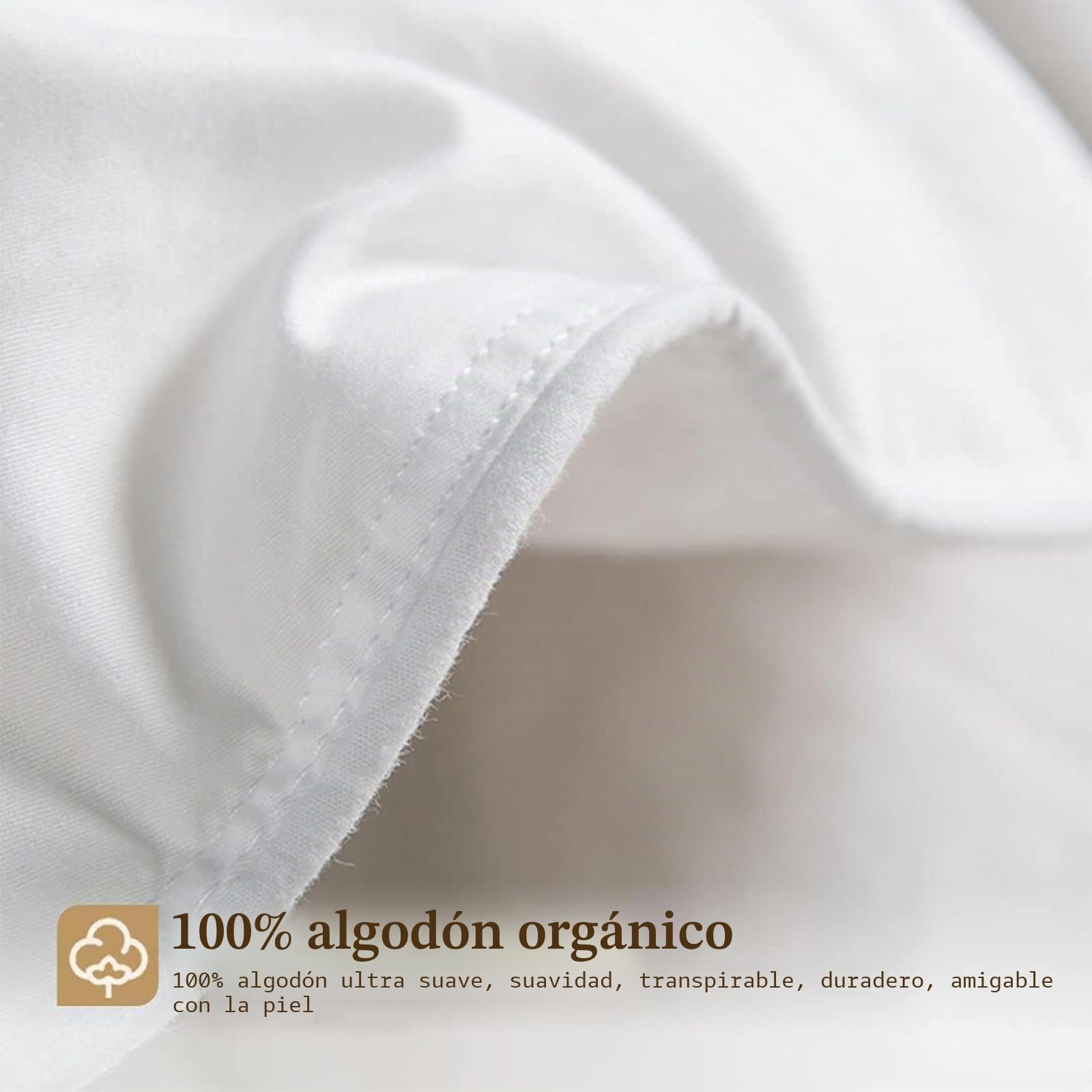 DWR Edredon Cama 80/90,Edredón de Plumas y Plumón 135x200 cm,Calor Medio para 4 Estaciones 300gr/㎡,100% Algodón,Suave, Transpirable,Certificado Oeko-Tex y RDS, Blanco