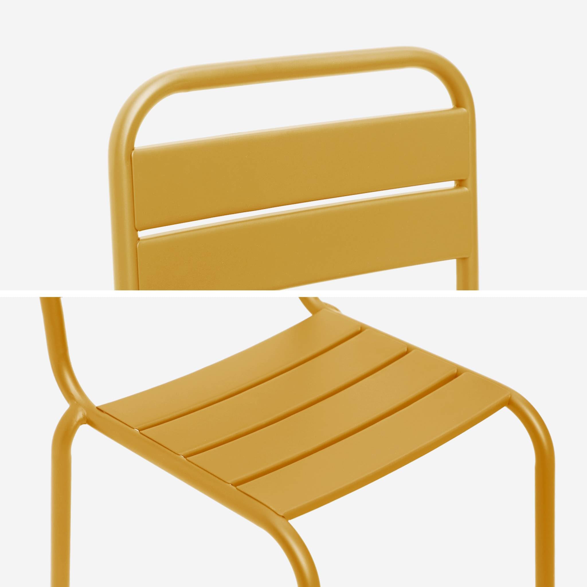 Alice's Garden sweeek - Lot de 2 chaises en métal Jaune pour Enfant. Salon de Jardin Enfant