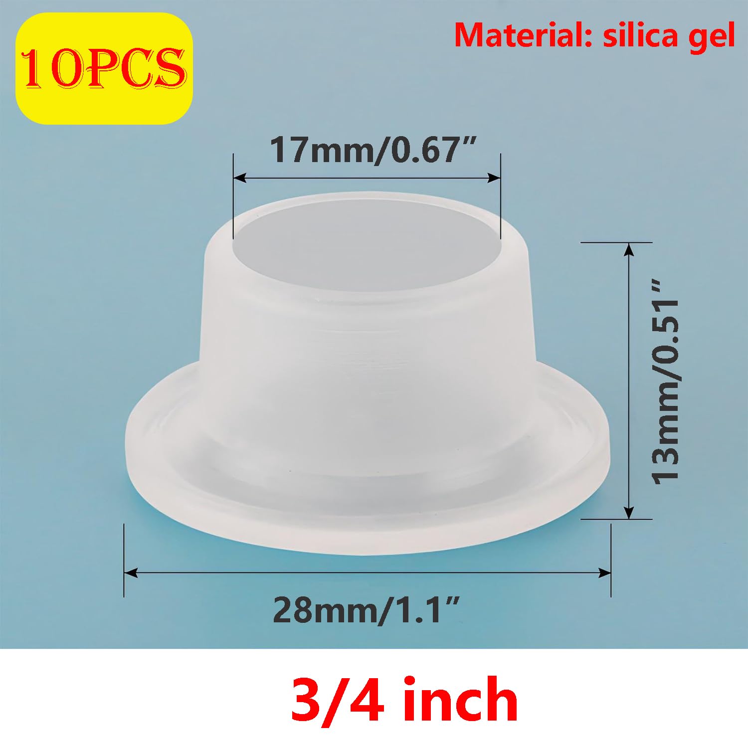 Qrity 10 Pezzi Guarnizione Rubinetto, Guarnizione Di Tenuta Anti-Perdite Rubinetto, Cintura di Materia Prima in Silicone, per Giardino 3/4 Pollice