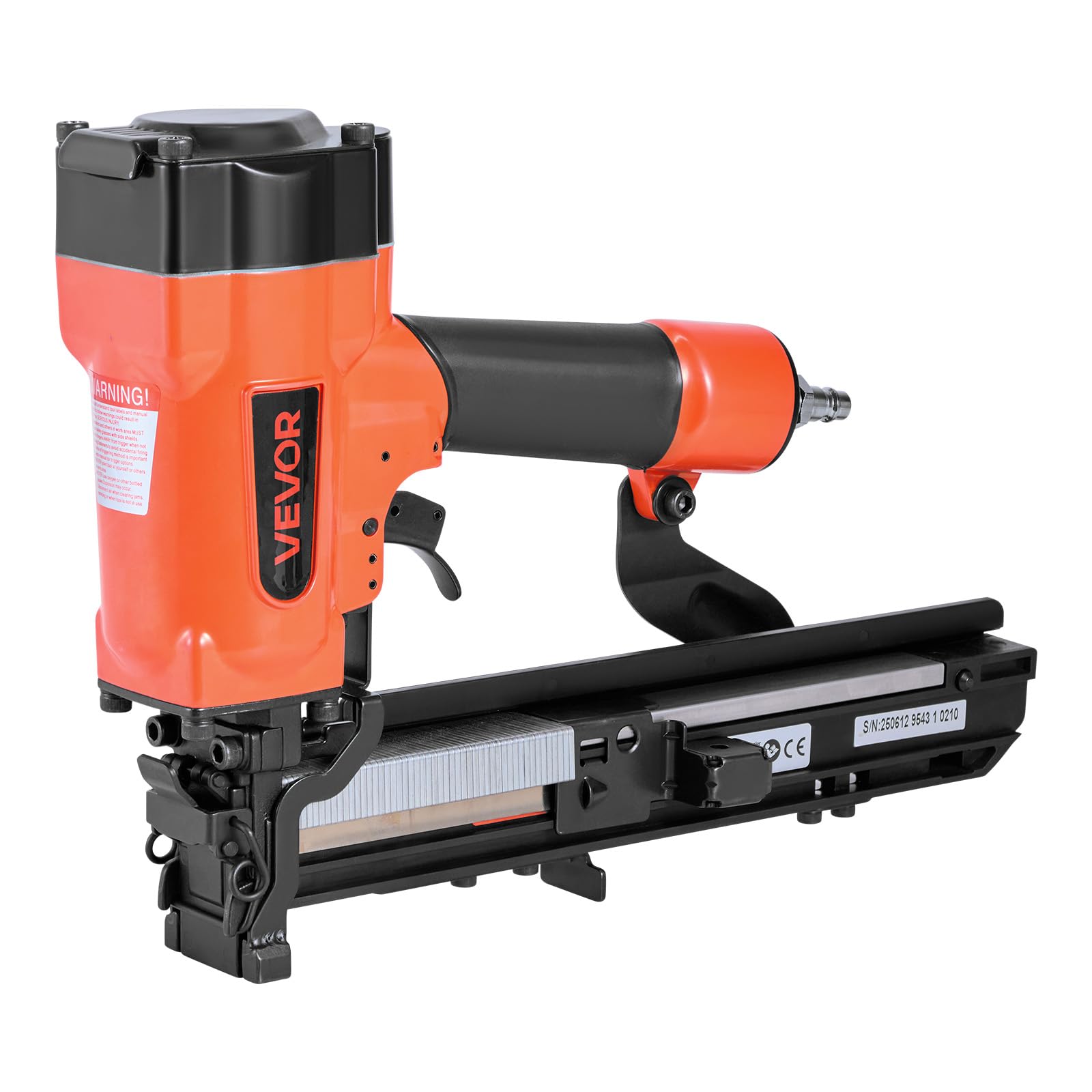 VEVOR Chiodatrice Pneumatica, per Tappezzeria Calibro 16, Corona Larga 26,4 mm, Lunghezza da 16 mm a 38 mm, Chiodatrice Sparachiodi Pneumatica da 70-120 PSI con 2 Modalità di Sparo per Coperture