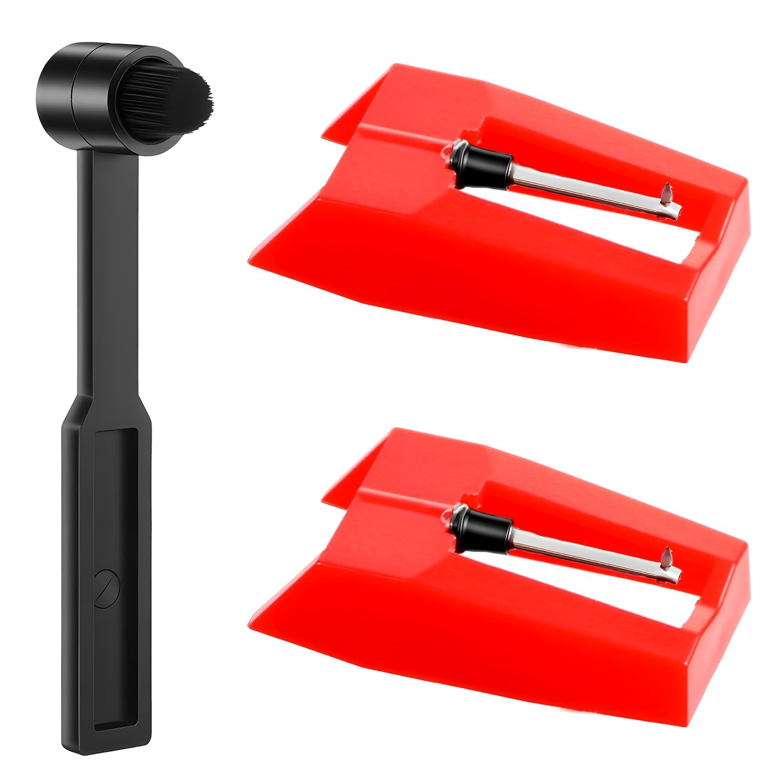 Record Player Needle Set, Ruby Stylus Replacement for Claw Vinyl Record Player and Gramophone, Easy Installation for Vinyl Record Players, 3-Piece Pack with Stylus Brush-image-43