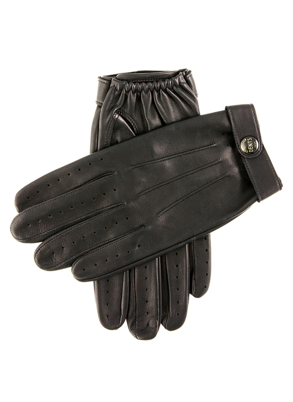 Dents Men's Black Fleming James Bond Spectre Leather Driving Gloves M