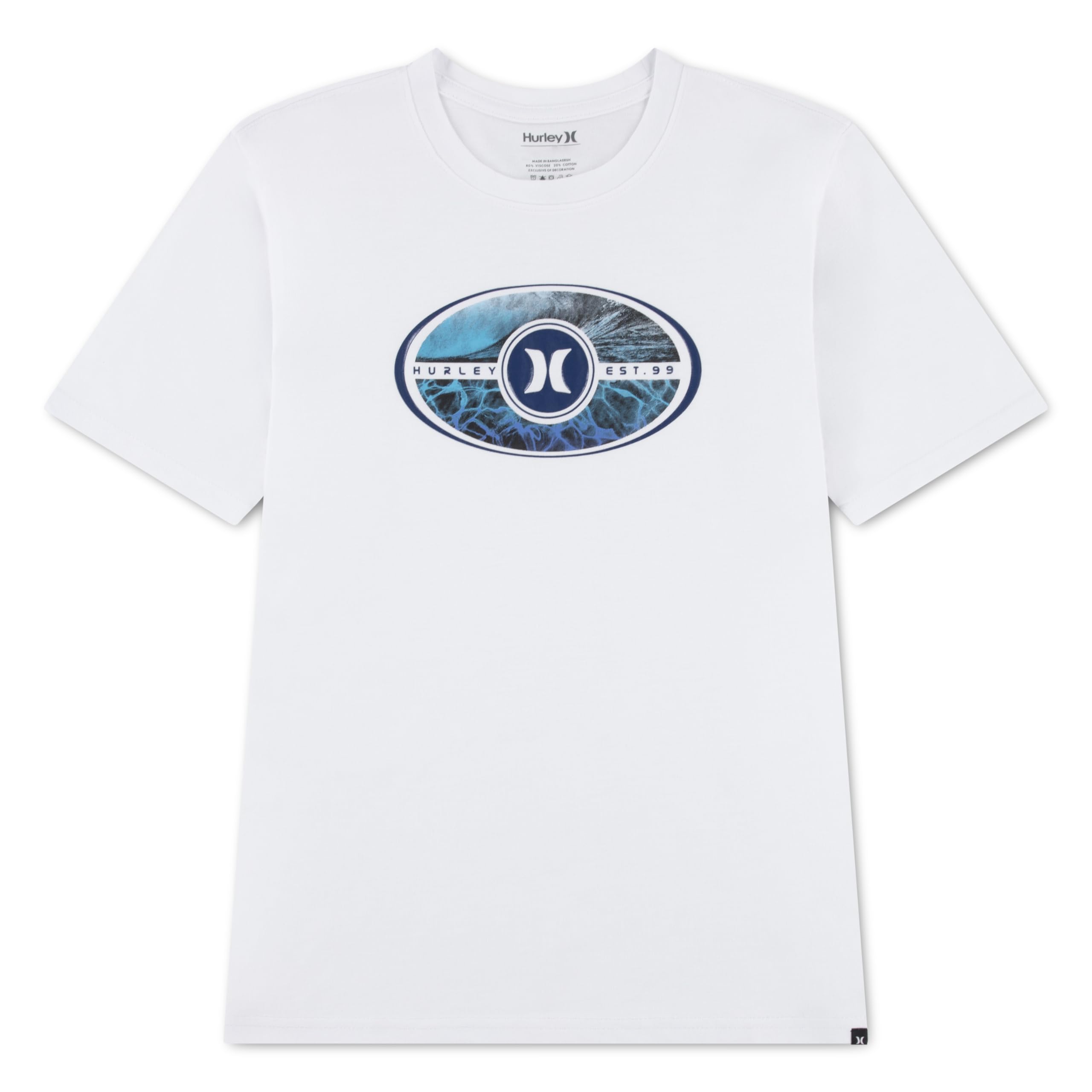 Hurley Boys Graphic T-Shirt Short Sleeve Boys White