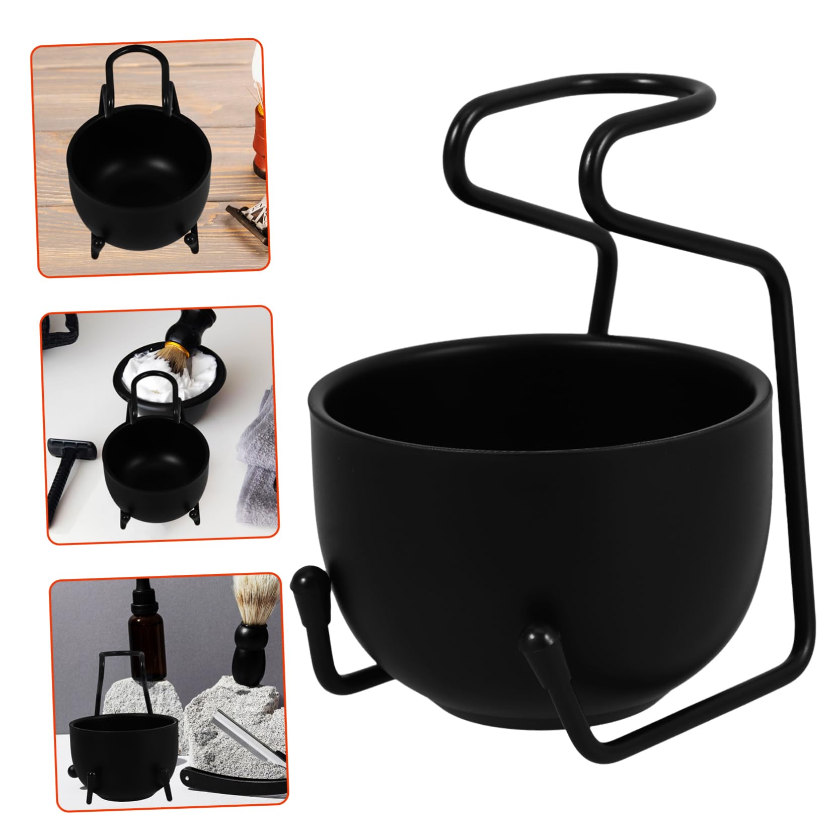 Gogogmee Shaving Brush Stand Stainless Steel Razor Stand Bowl Shaving Brush Rack