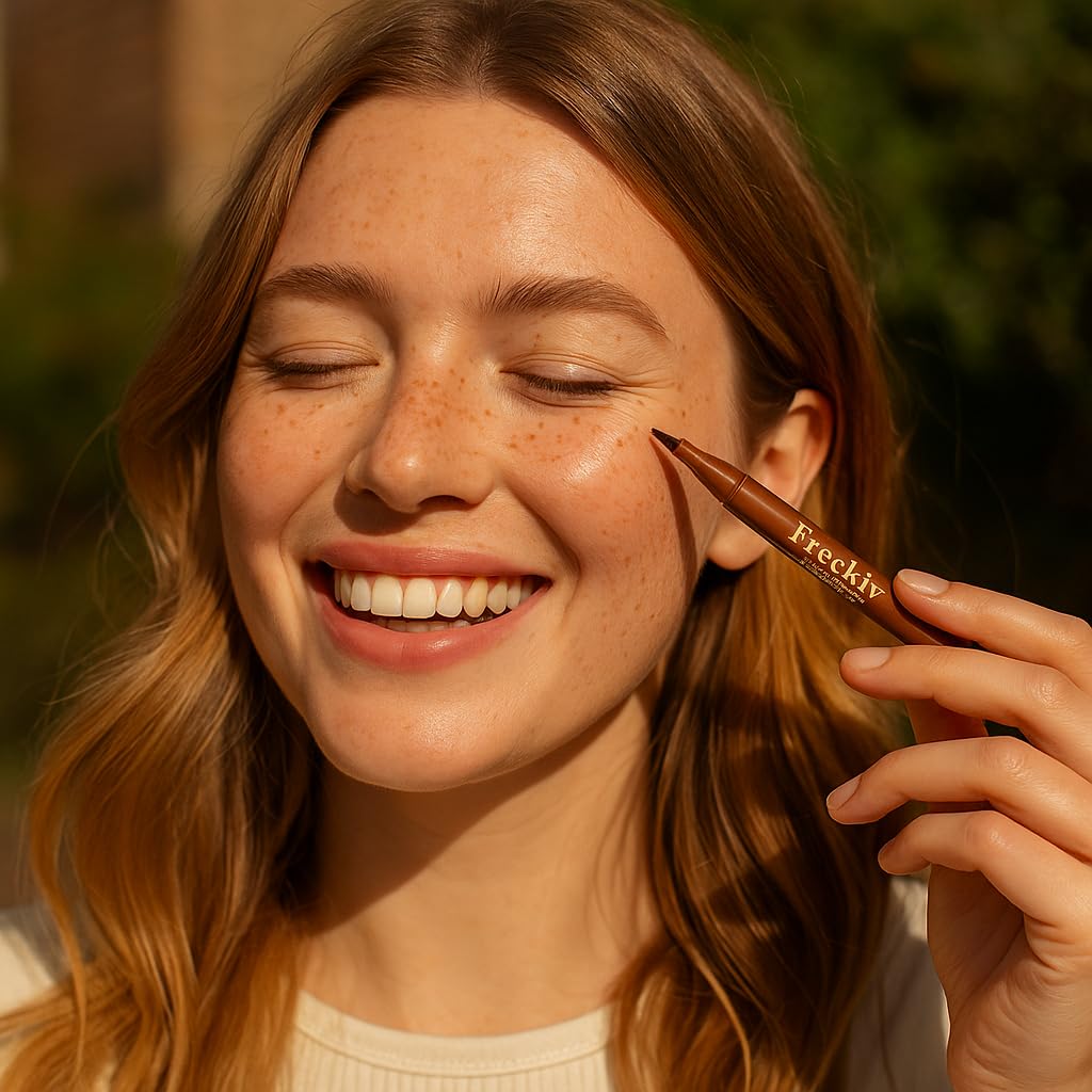 Freckle Pen for Natural-Looking Facial Features, Slim Terracotta Precision Makeup Tool with Fine Pointed Tip - Image 3