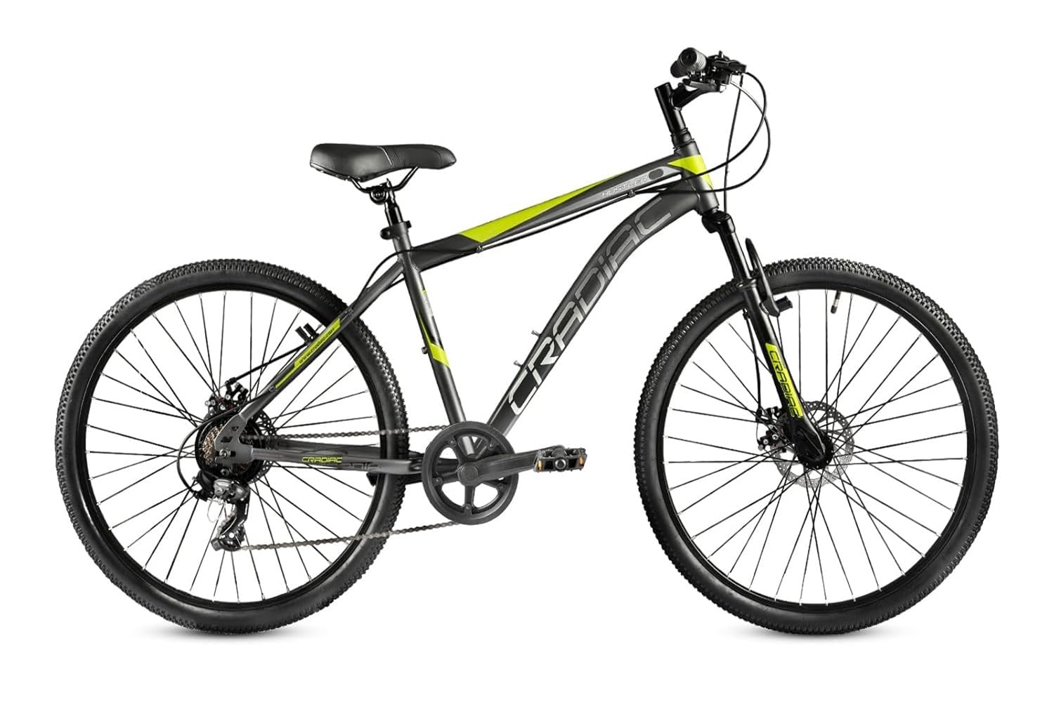 CRADIAC Hustler 7 Speed 26 inch Steel Geared High Performance Mountain Cycle for Men with Front Suspension & Dual disc Brakes | Ideal for 12+ Years, Unisex, Frame Size - 18.5 Inch-image-13