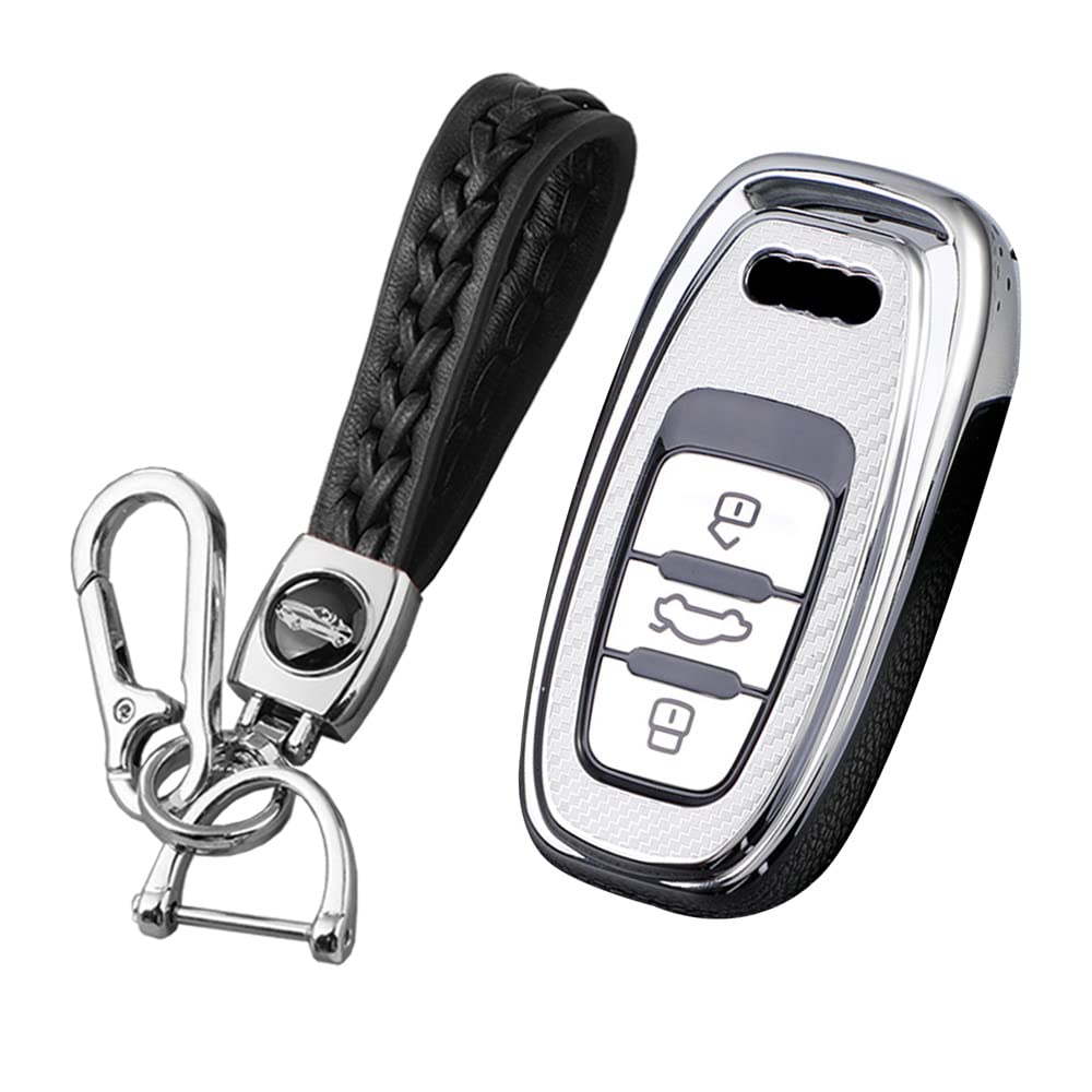 KUNIO Car Key Case Cover Fit for Audi A4 B9 S4 RS4 A3 A5 F5 S5 RS5 A6