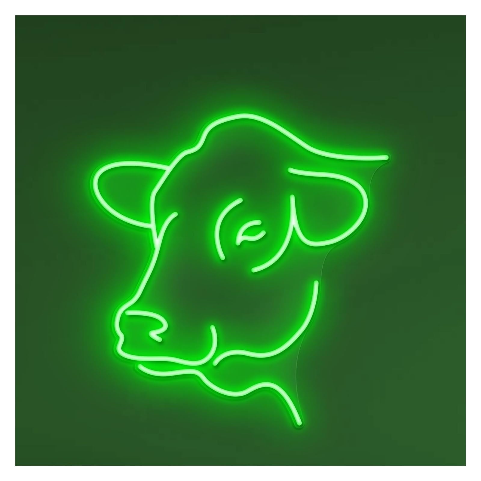 RONGCH Hanging Art Neon Signs Cow Neon Sign, Suitable for Kids Room Decor with Brightness Adjustable 46cm(D)