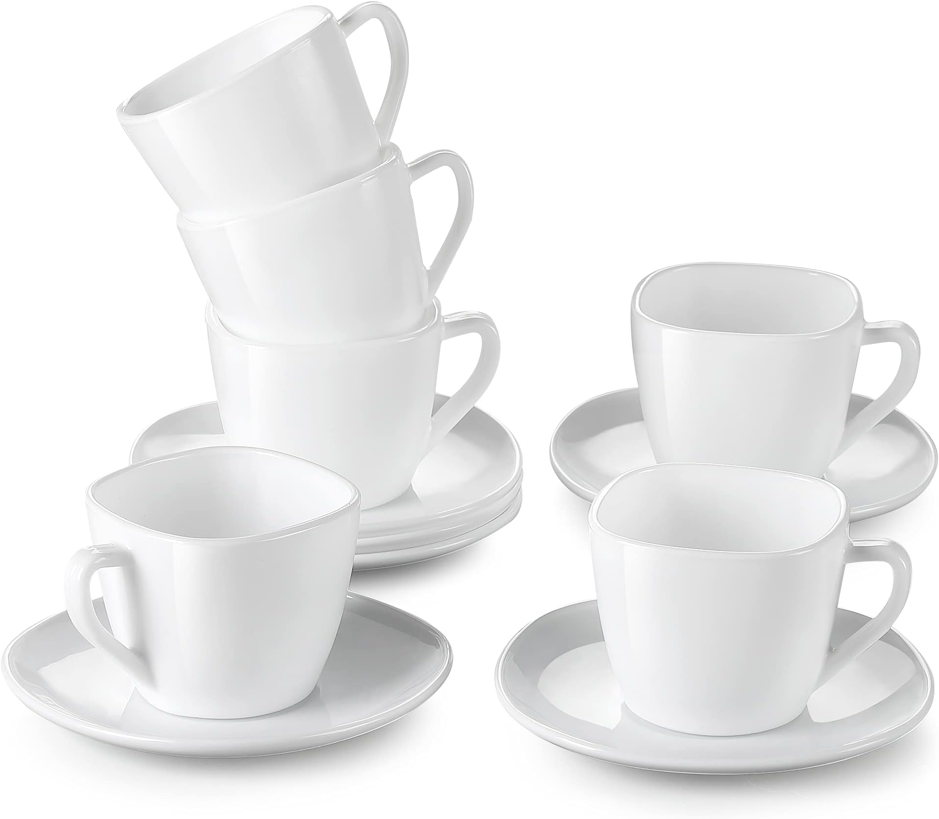 Quid New Renova Set 6 Tazze Con Piatto In Porcellana 20 Cl - 12