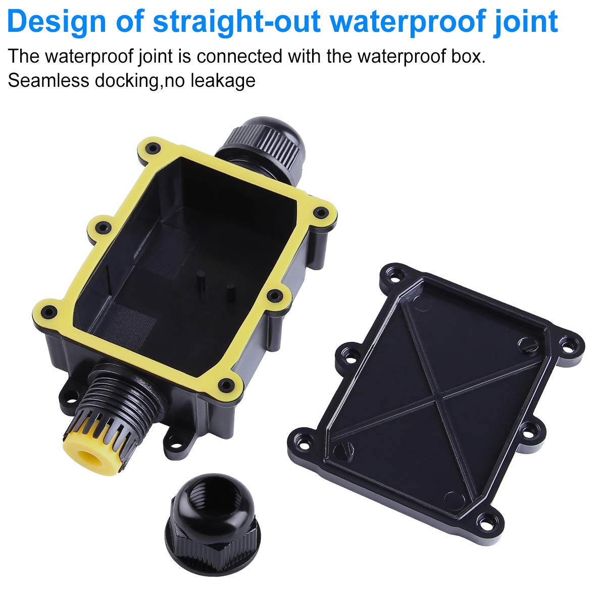 Waterproof IP68 External Junction Box, 2 Way Plug Line M20 Coaxial