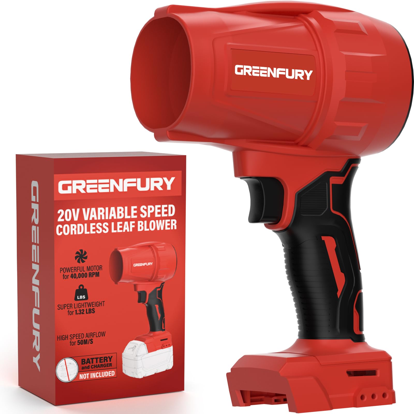 Photo 1 of ***MISSING THE BATTERY*** Cordless Leaf Blower Compatible with Milwaukee 18V Battery, 430 CFM 125 MPH Powerful Airflow - Lightweight Handheld Blower for Patio, Debris, Leaves & Snow Removal (Battery Not Included)
