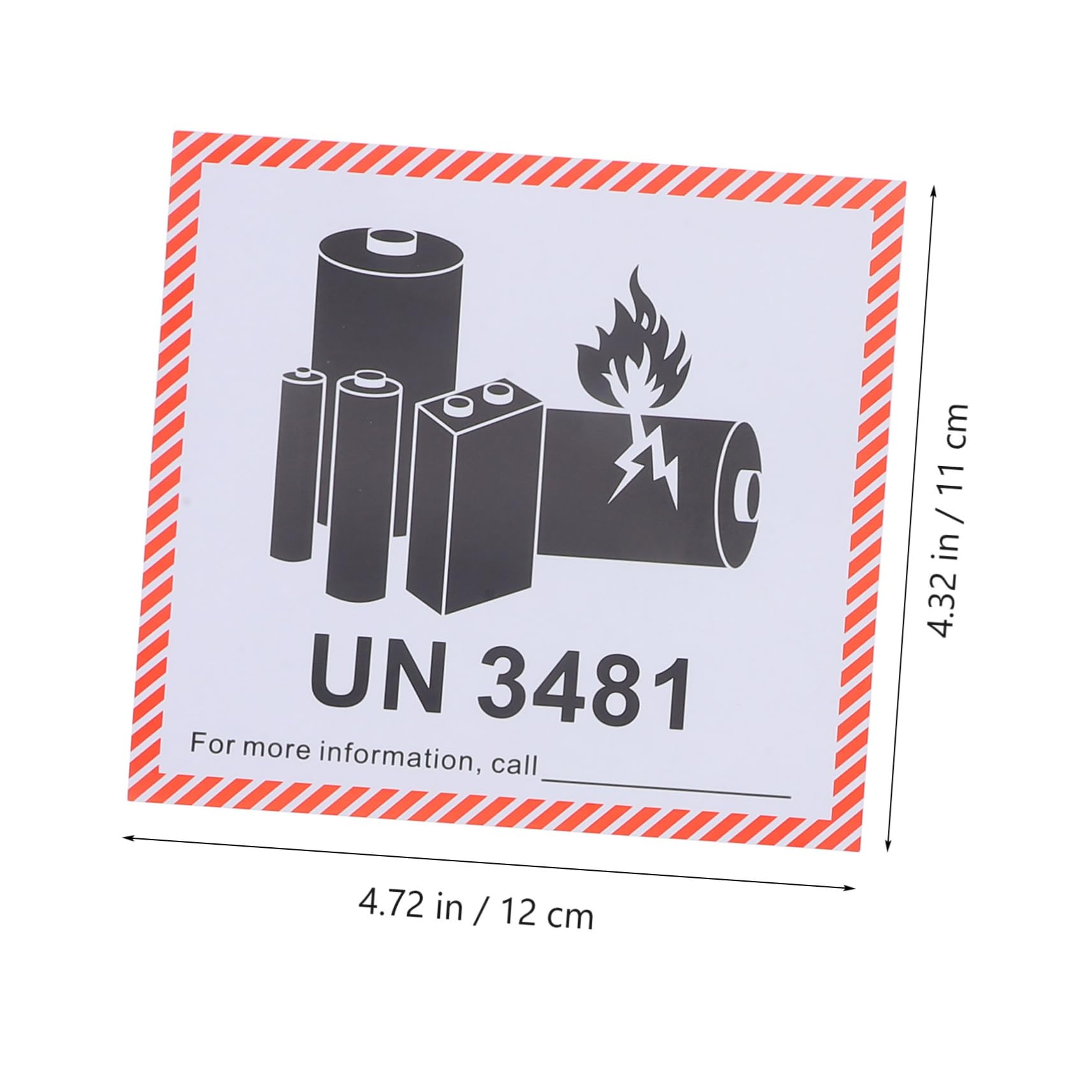 Cabilock 100Sheets Lithium Battery Caution Labels Adhesive Stickers for Safe Transport Compliant Warning Labels for Lithium Batteries Shipping and Handling