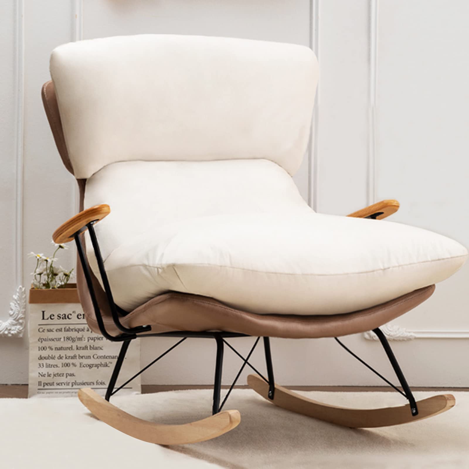 リクライニングチェア折りたたみロッキングチェアラウンジチェアバルコニーロッキングチェア250kg耐荷重角度調節昼寝チェア錦多機能ロッキングチェア1人 Amazon｜リクライニングチェア 折りたたみ ロッキングチェア ラウンジ