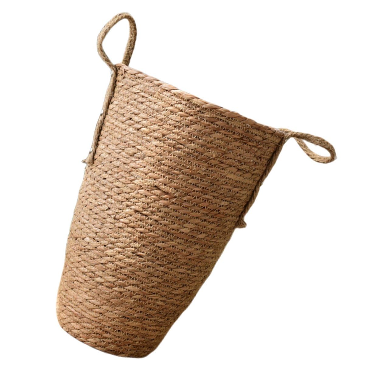 SHINEOFI Panier en Paille Tressée Décoratif pour Pot de Fleurs, Multi-Usage et Résistant, Style Rustique Élégant pour Maison et Balcon Abrité