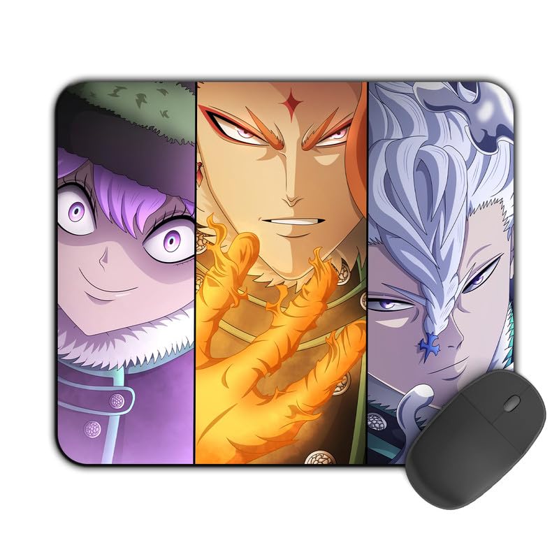 Image of Printed Design Mouse Pad Nozel X Fuegoleon (200MM X 240 X 3MM) Enhance Gaming and Work Performance Comfortable and Precise Non-Slip Water Proof Black Clover Mouse Pad.