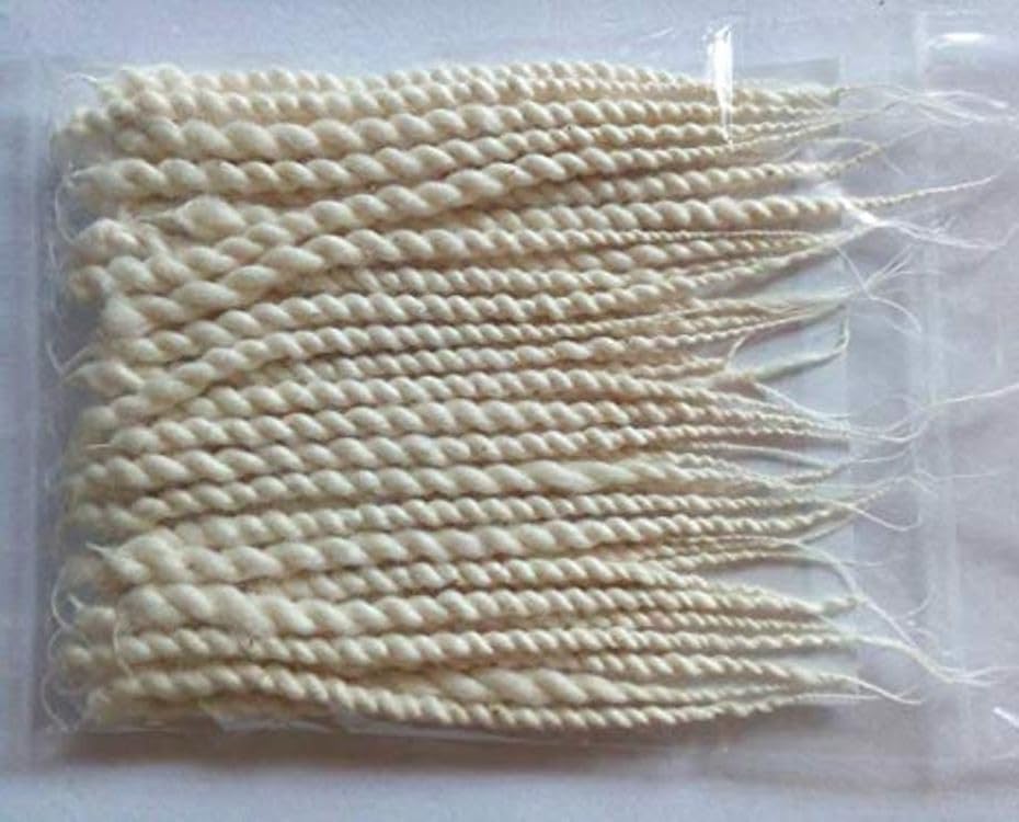 Mechas de Algodón Torcido Dobles Blancas para Velas x85